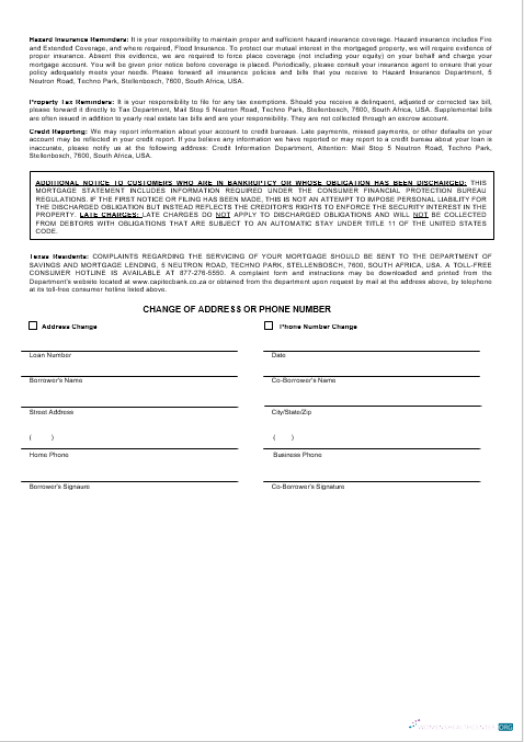 Реалистичный Скачать USA Capitec Банк Ипотека Выписка в Word и PDF Formats 3 Photoshop Шаблон