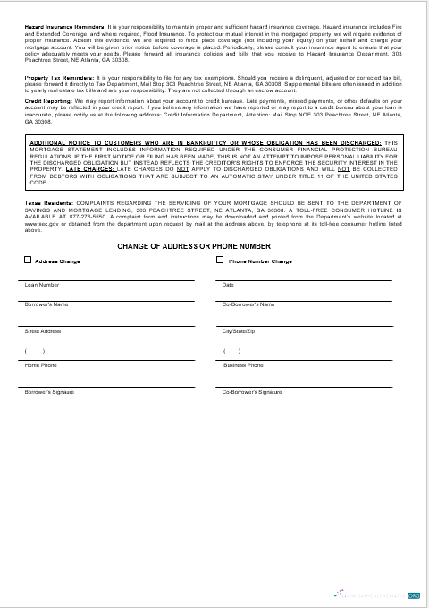 Качественный Скачать USA Georgian SunTrust Банк Ипотека Выписка в Word и PDF Formats 3 Photoshop Шаблон