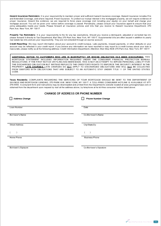 Премиум Скачать USA JP Morgan Chase Банк Ипотека Выписка в Word и PDF Formats 3 Photoshop Шаблон