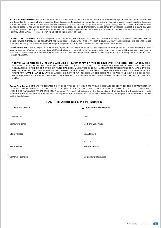 Премиум Скачать USA Regions Банк Ипотека Выписка в Word и PDF Formats 3 Photoshop Шаблон
