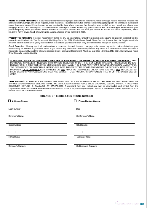 Премиум Скачать Zambian Absa Банк Ипотека Выписка в Word и PDF Formats Photoshop Шаблон