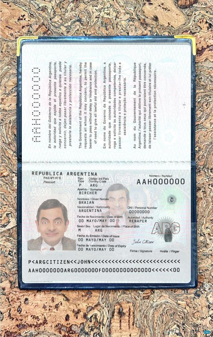 Премиум Скачать Аргентина Новый Паспорт 2022 Настоящее Время Фотоэффект Photoshop Шаблон