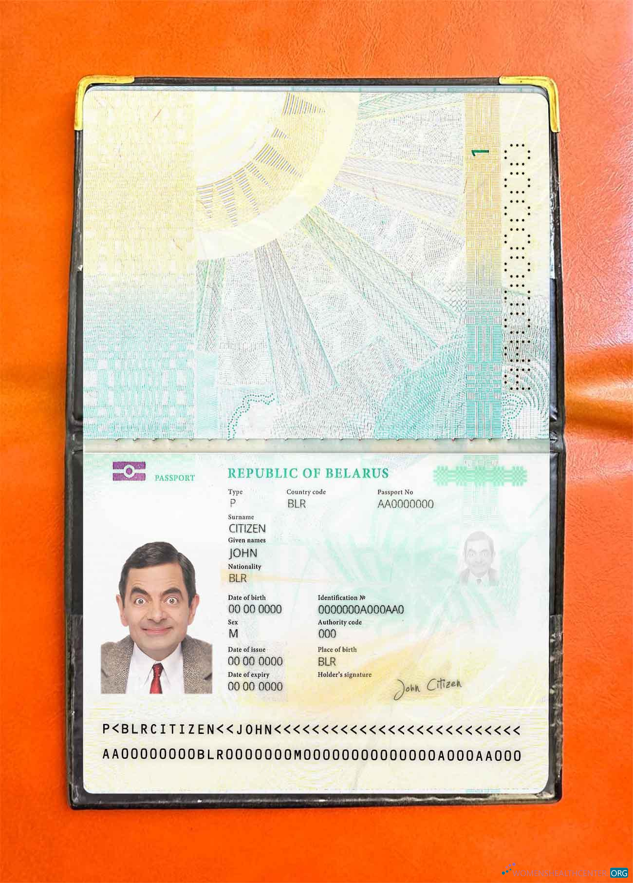 Реалистичный Скачать Беларусь Pass (2020 Настоящее Время) Photo Look Photoshop Шаблон