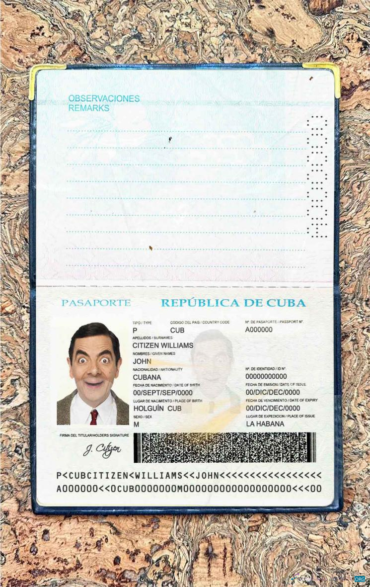 Премиум Скачать Куба Паспорт Photo Look Photoshop Шаблон