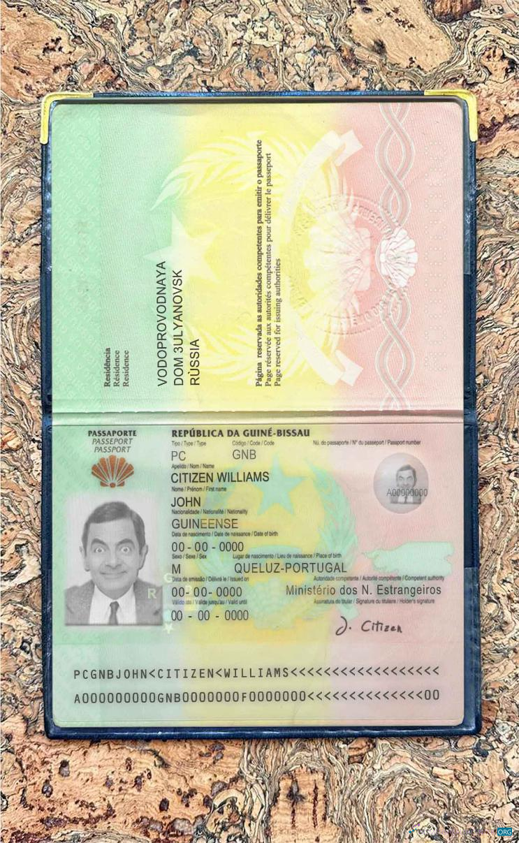 Премиум Скачать Гвинея Bissau Паспорт Photo Look Photoshop Шаблон