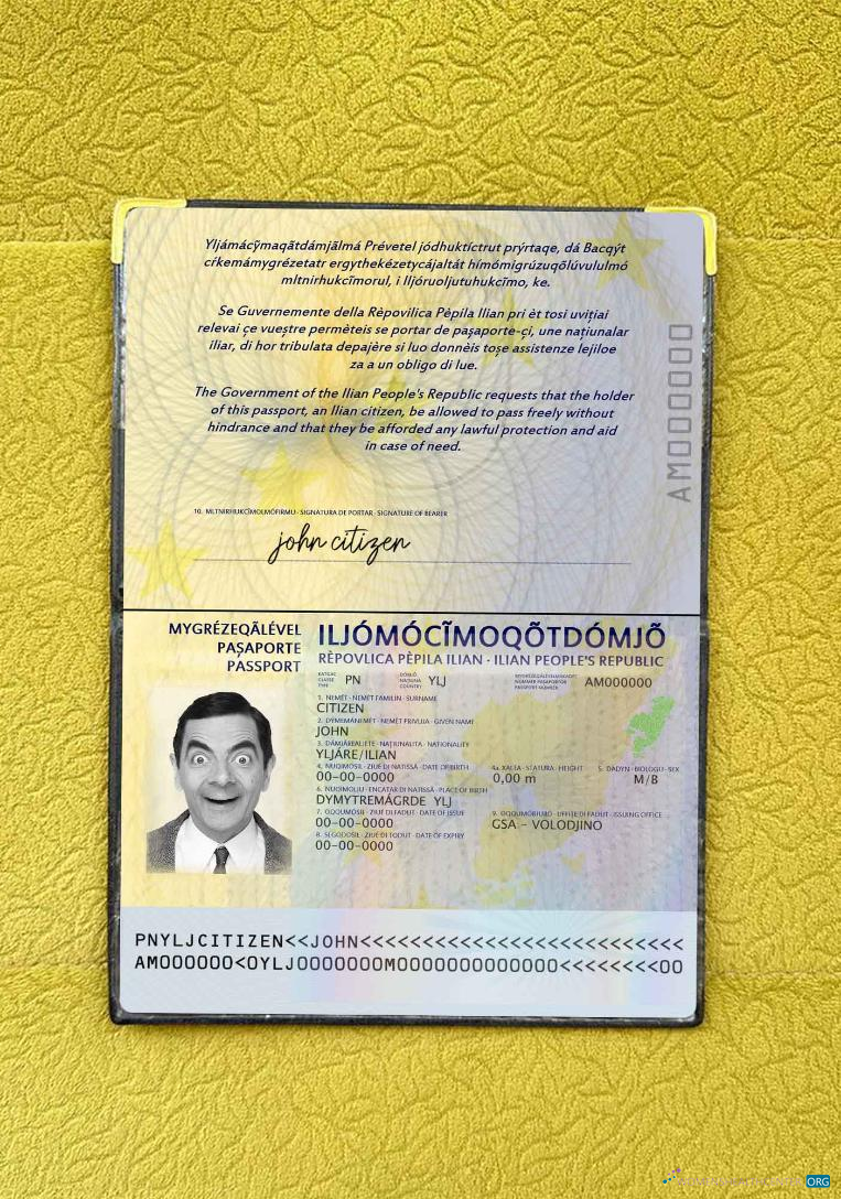 Реалистичный Скачать Ilia Паспорт Photo Look Photoshop Шаблон
