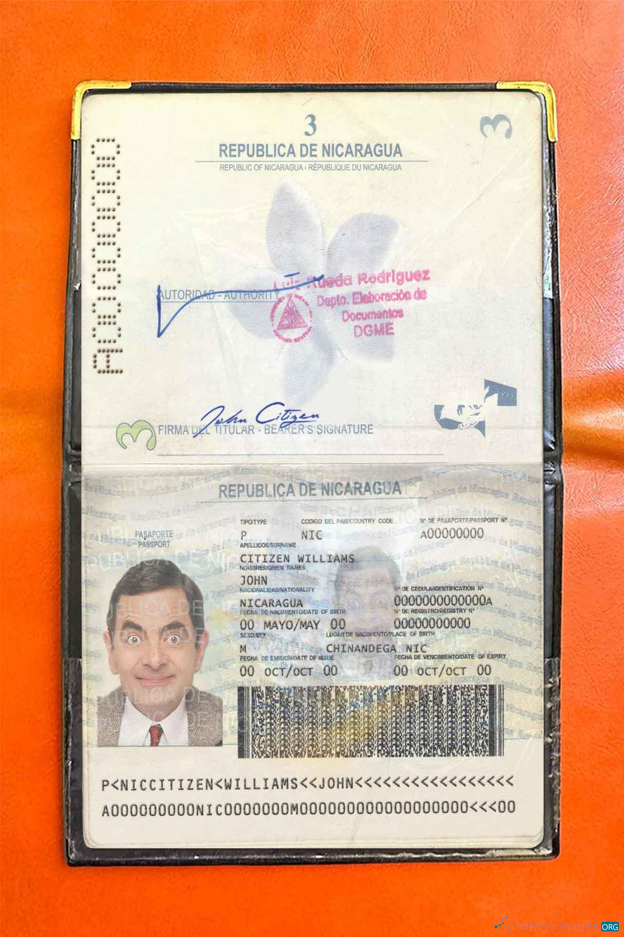 Профессиональный Скачать Никарагуа Pass Photo Look Photoshop Шаблон