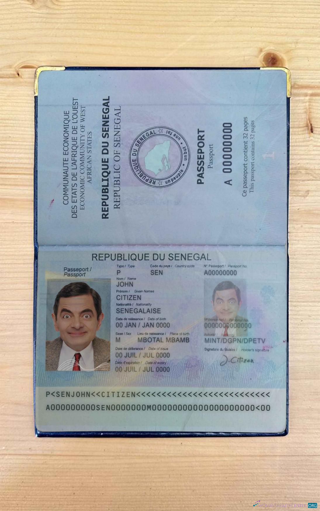 Качественный Скачать Сенегал Pass Photo Look Photoshop Шаблон