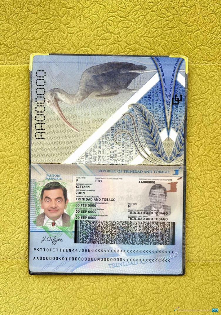 Премиум Скачать Тринидад и Тобаго Паспорт Photo Look Photoshop Шаблон
