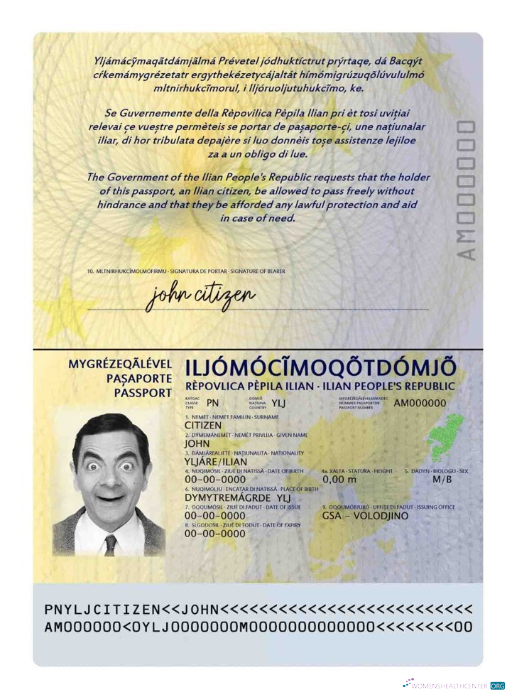 Профессиональный Скачать Ilia Паспорт Photoshop Шаблон