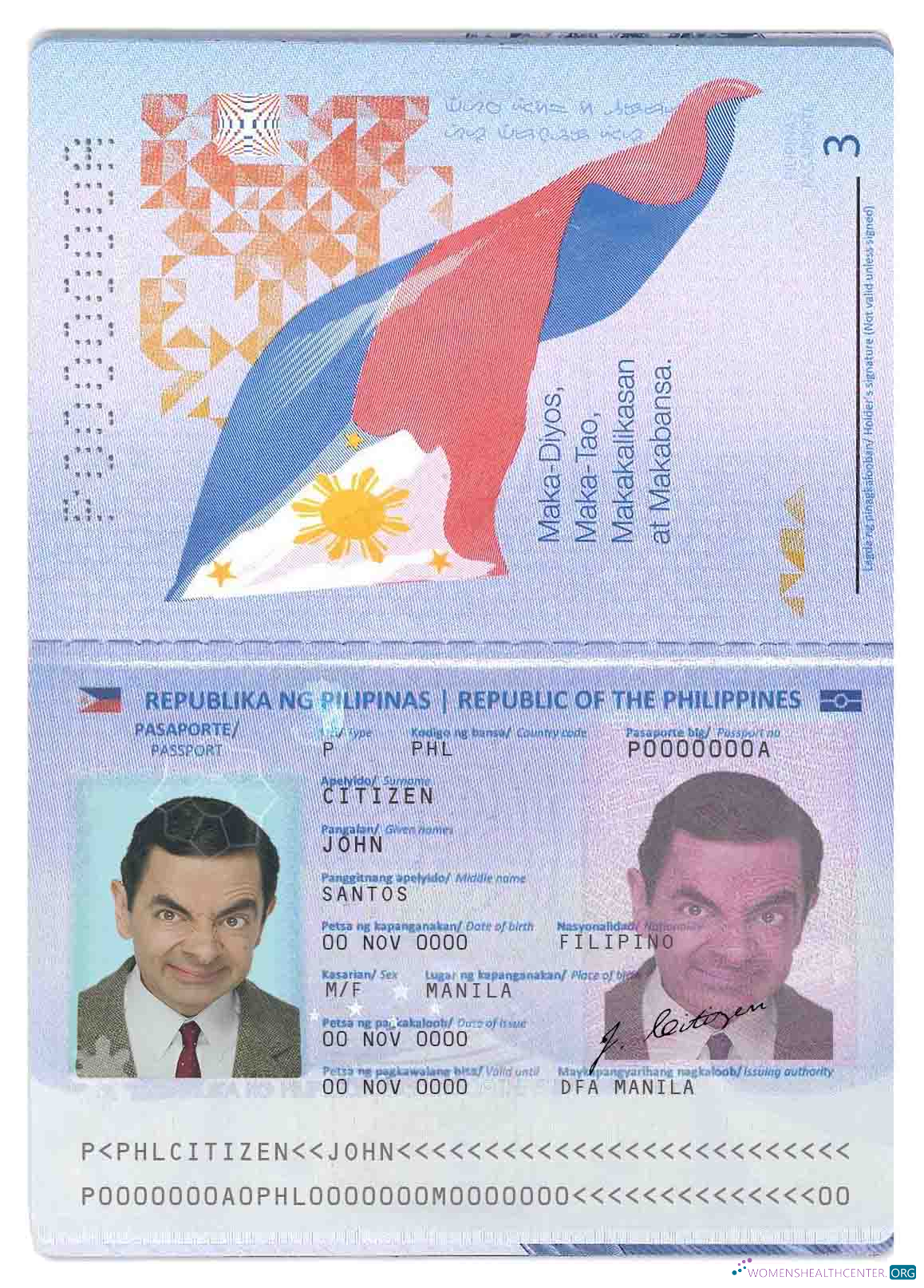 Премиум Скачать Филиппины Паспорт Photoshop Шаблон