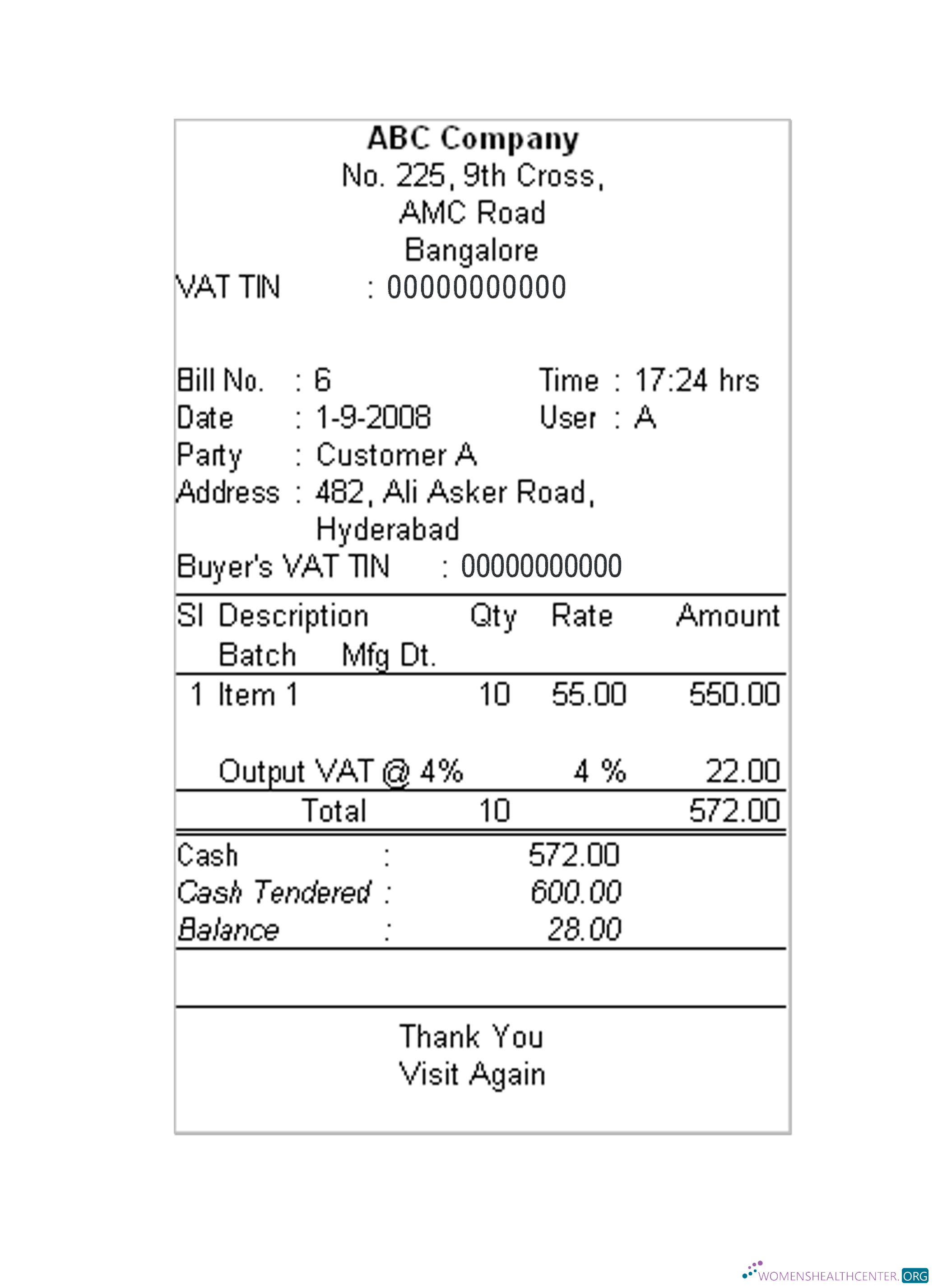 Качественный Скачать ABC Компания Cash Receipt Photoshop Шаблон