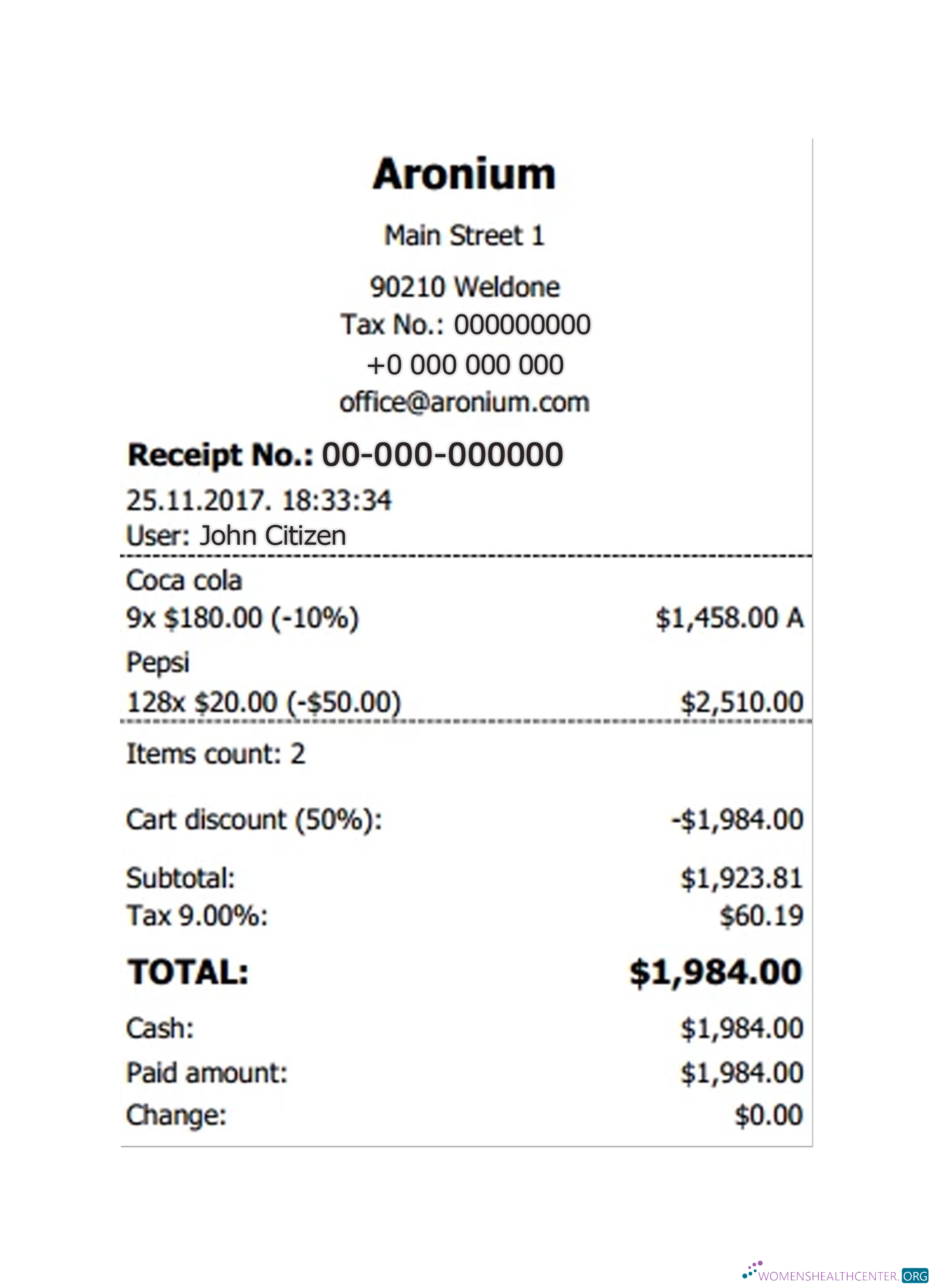 Премиум Скачать ARONIUM Payment Check Photoshop Шаблон