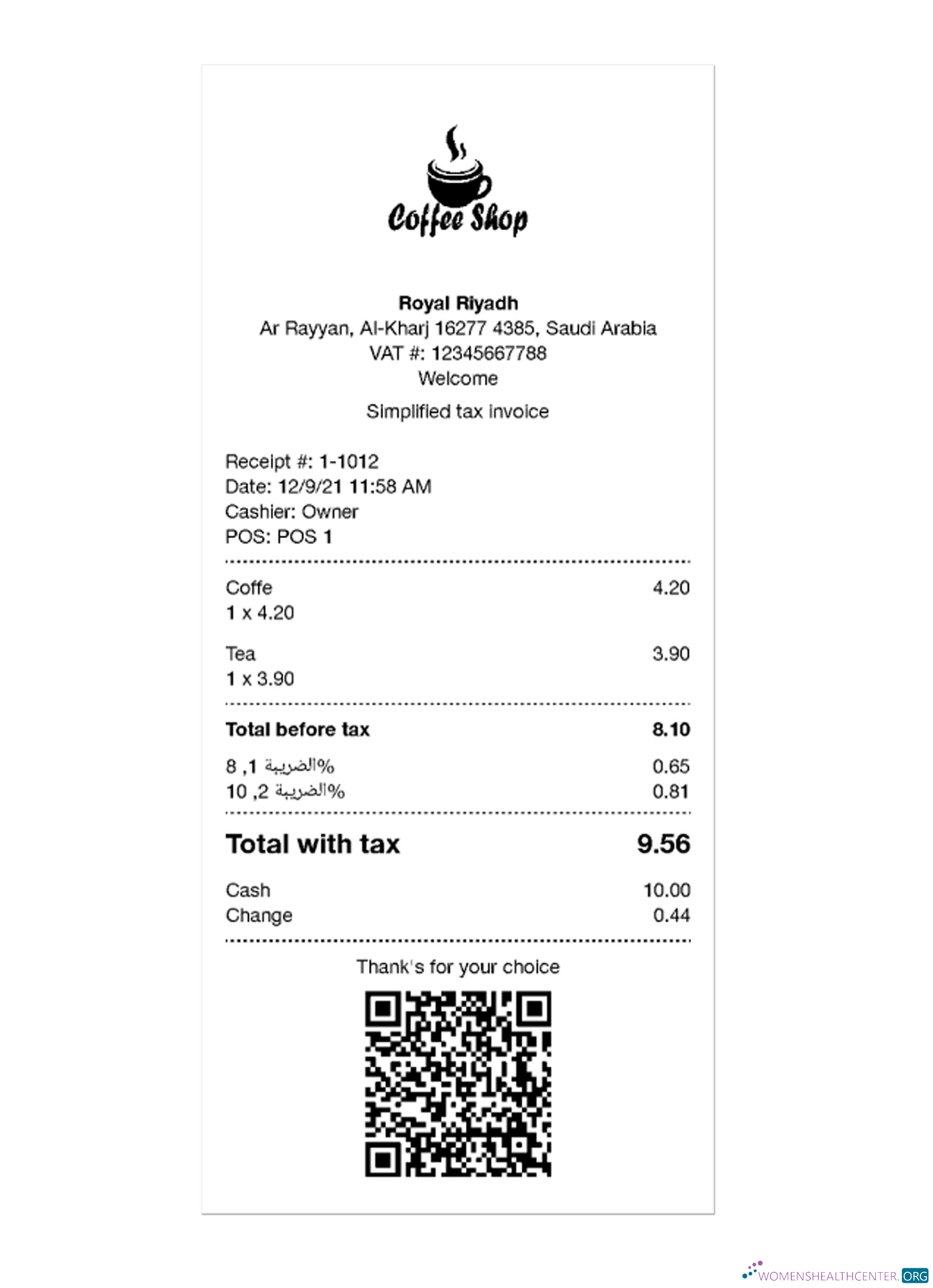 Реалистичный Скачать COFFEE SHOP Payment Receipt Шаблон Photoshop Шаблон