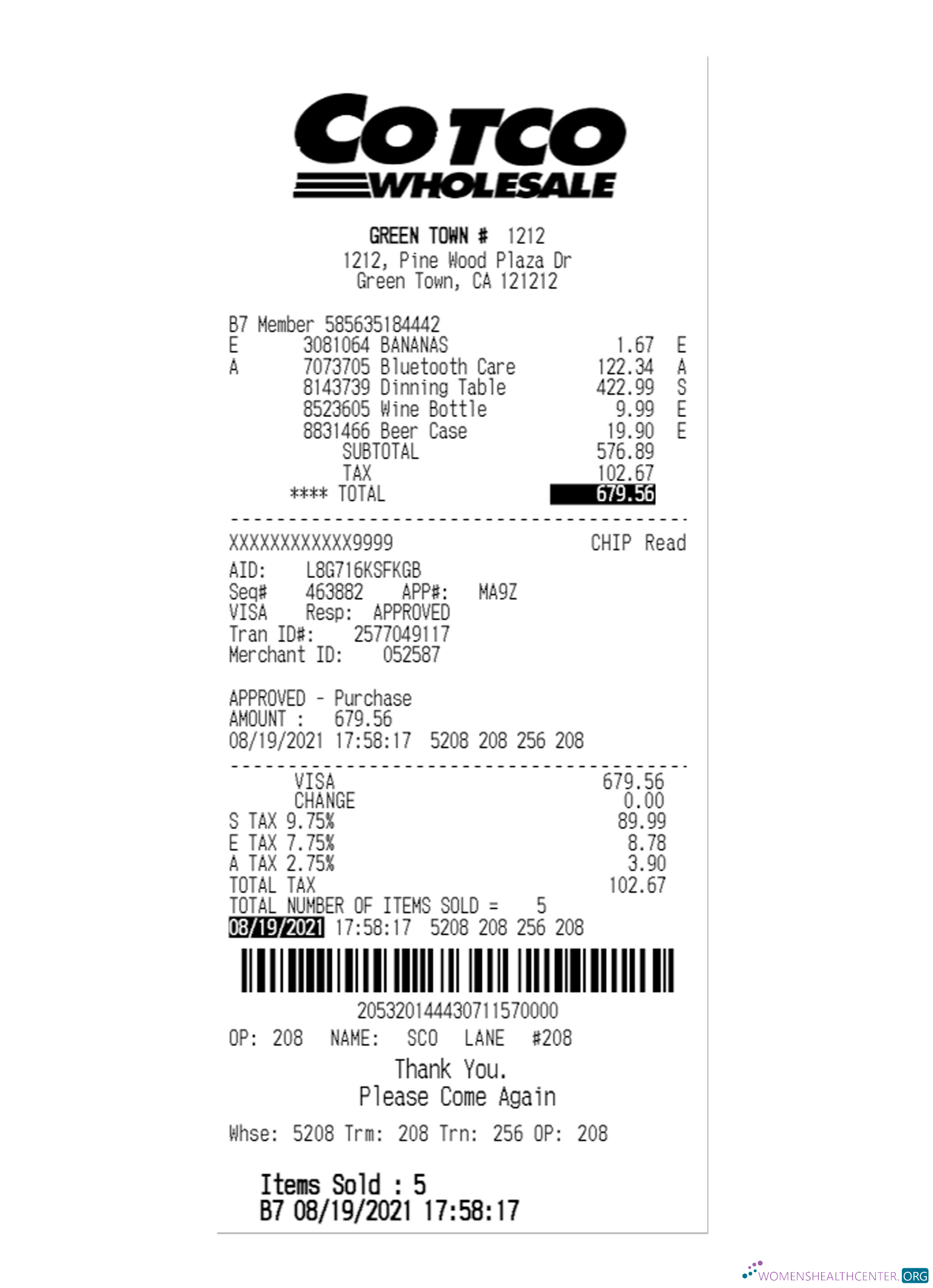 Редактируемый Скачать COTCO WHOLESALE Payment Receipt Photoshop Шаблон