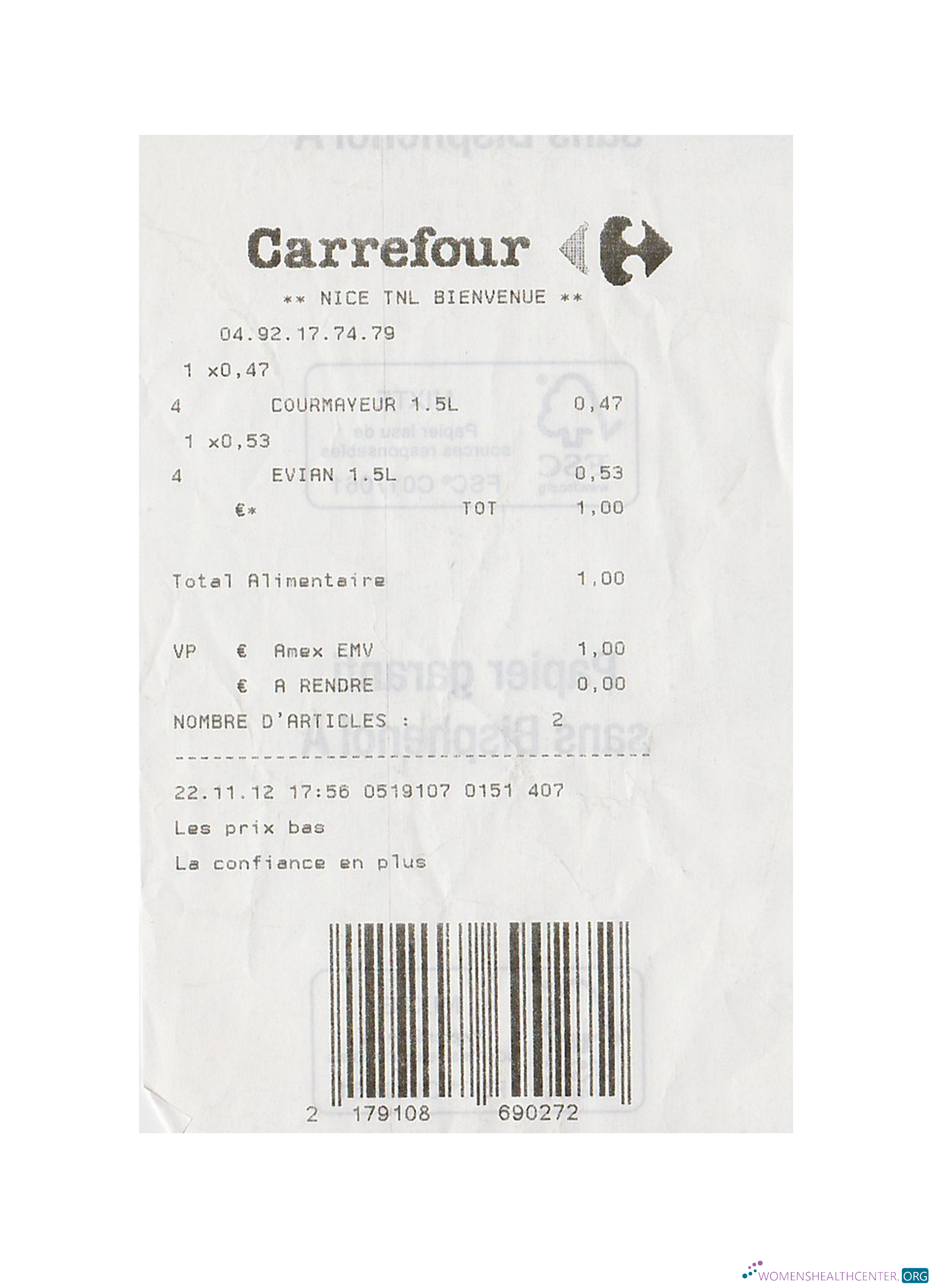 Профессиональный Скачать Carrefour Supermarket Payment Receipt Photoshop Шаблон