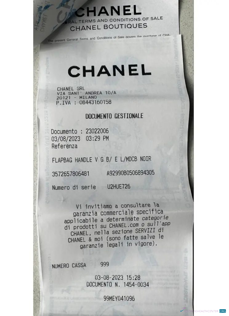 Реалистичный Скачать Chanel Boutiques Payment Check Photoshop Шаблон