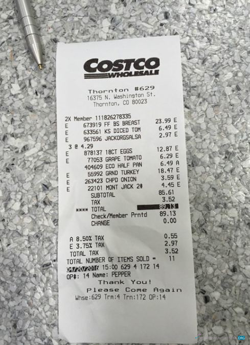 Реалистичный Скачать Costco Wholesale Payment Check Photoshop Шаблон