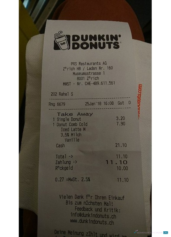 Профессиональный Скачать Dunkin Donuts Receipt Photoshop Шаблон