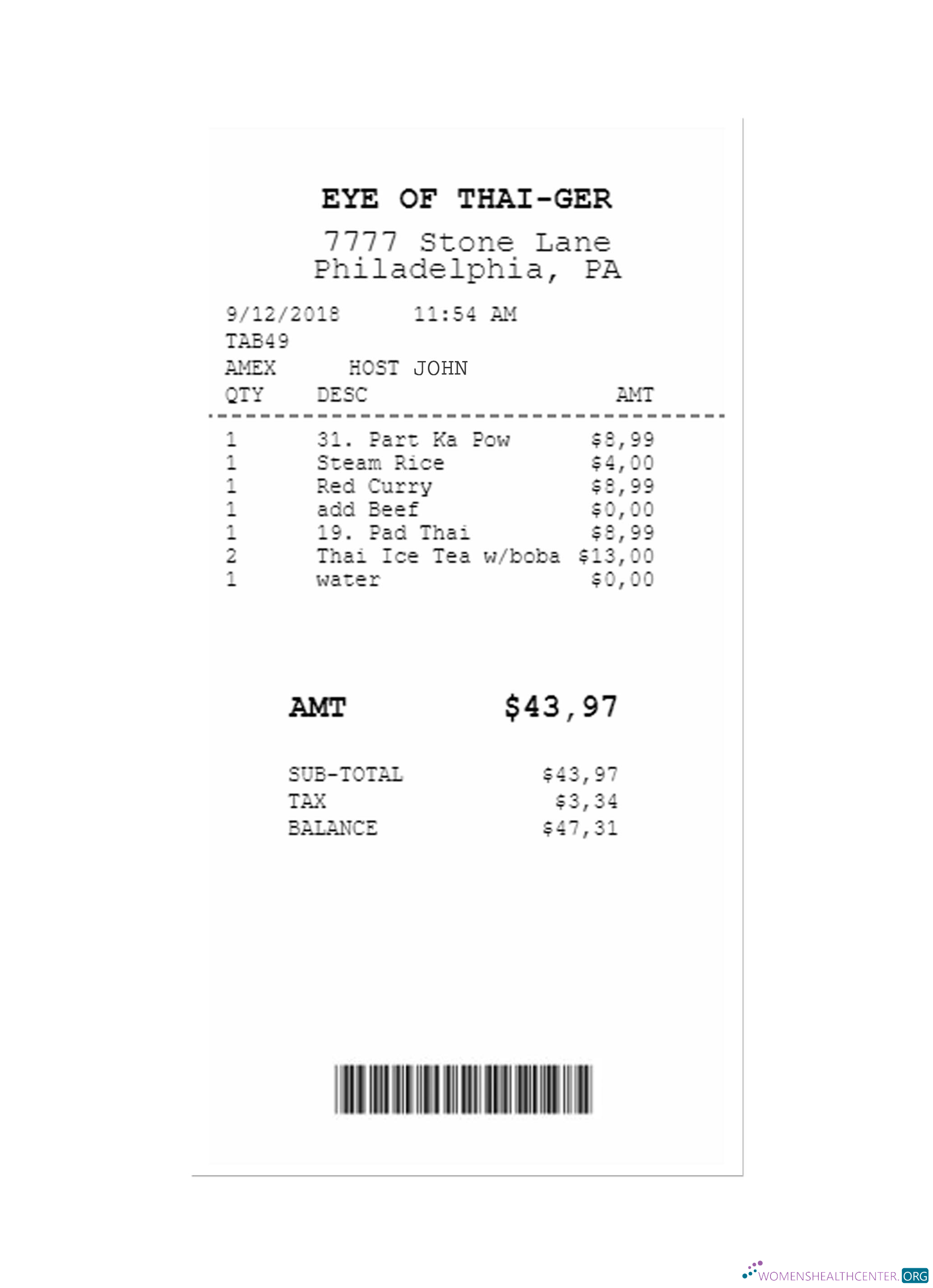 Редактируемый Скачать EYE THAI GER Payment Receipt Photoshop Шаблон