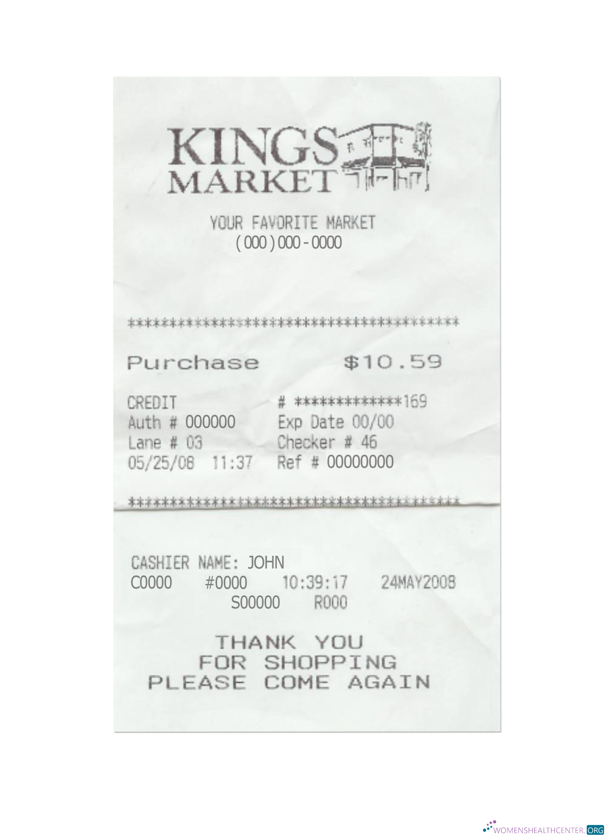 Профессиональный Скачать KINGS MARKET Payment Check Photoshop Шаблон