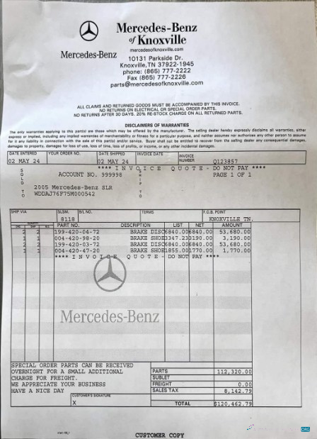Качественный Скачать Mercedes Benz Служба Payment Receipt Photoshop Шаблон