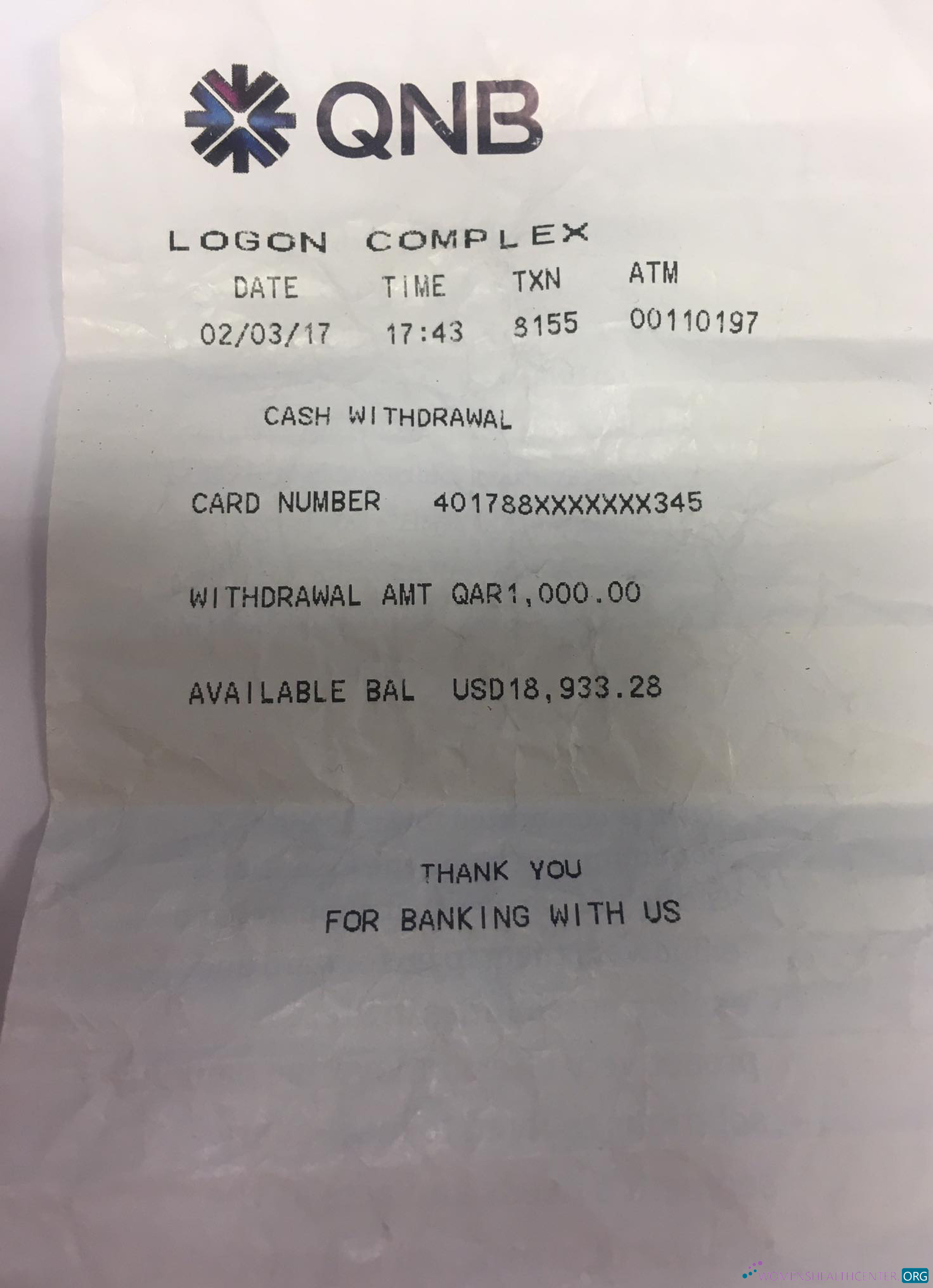 Качественный Скачать QNB Банк Payment Check Photoshop Шаблон