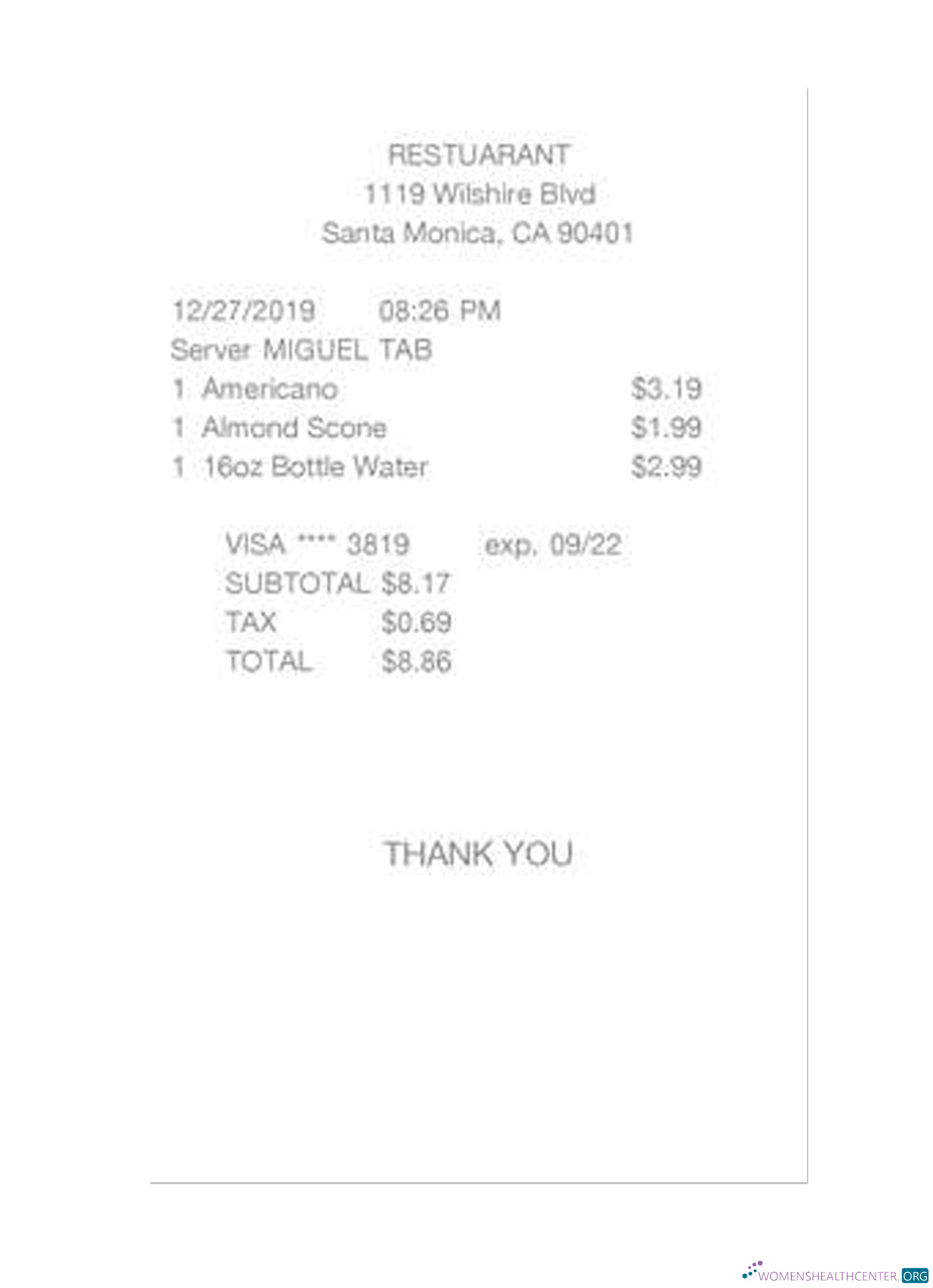Реалистичный Скачать RESTUARANT Cash Receipt Photoshop Шаблон