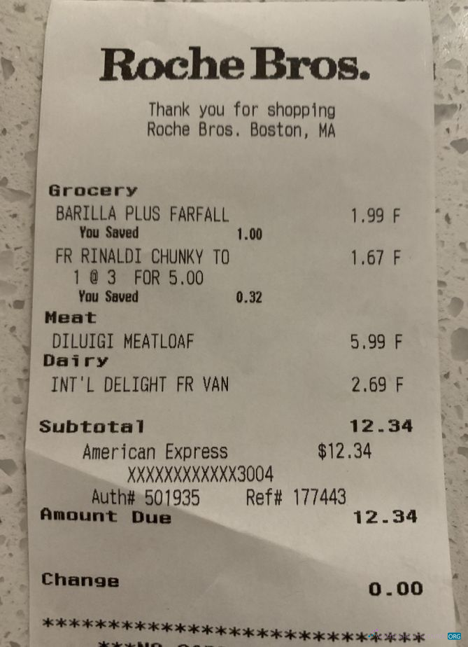 Профессиональный Скачать Roche Bros Supermarket Check Photoshop Шаблон