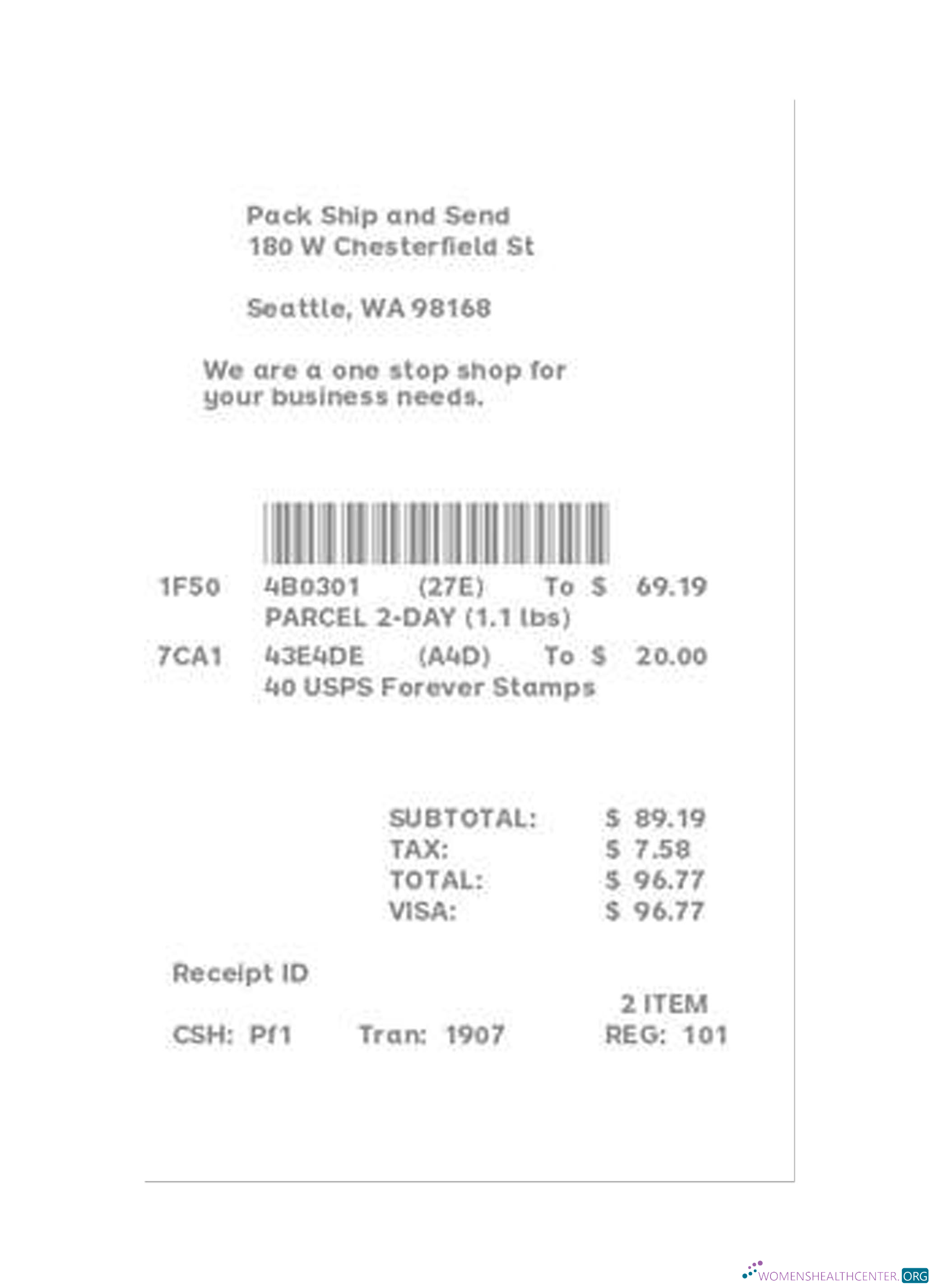 Редактируемый Скачать SHIPPING STORE Receipt Photoshop Шаблон