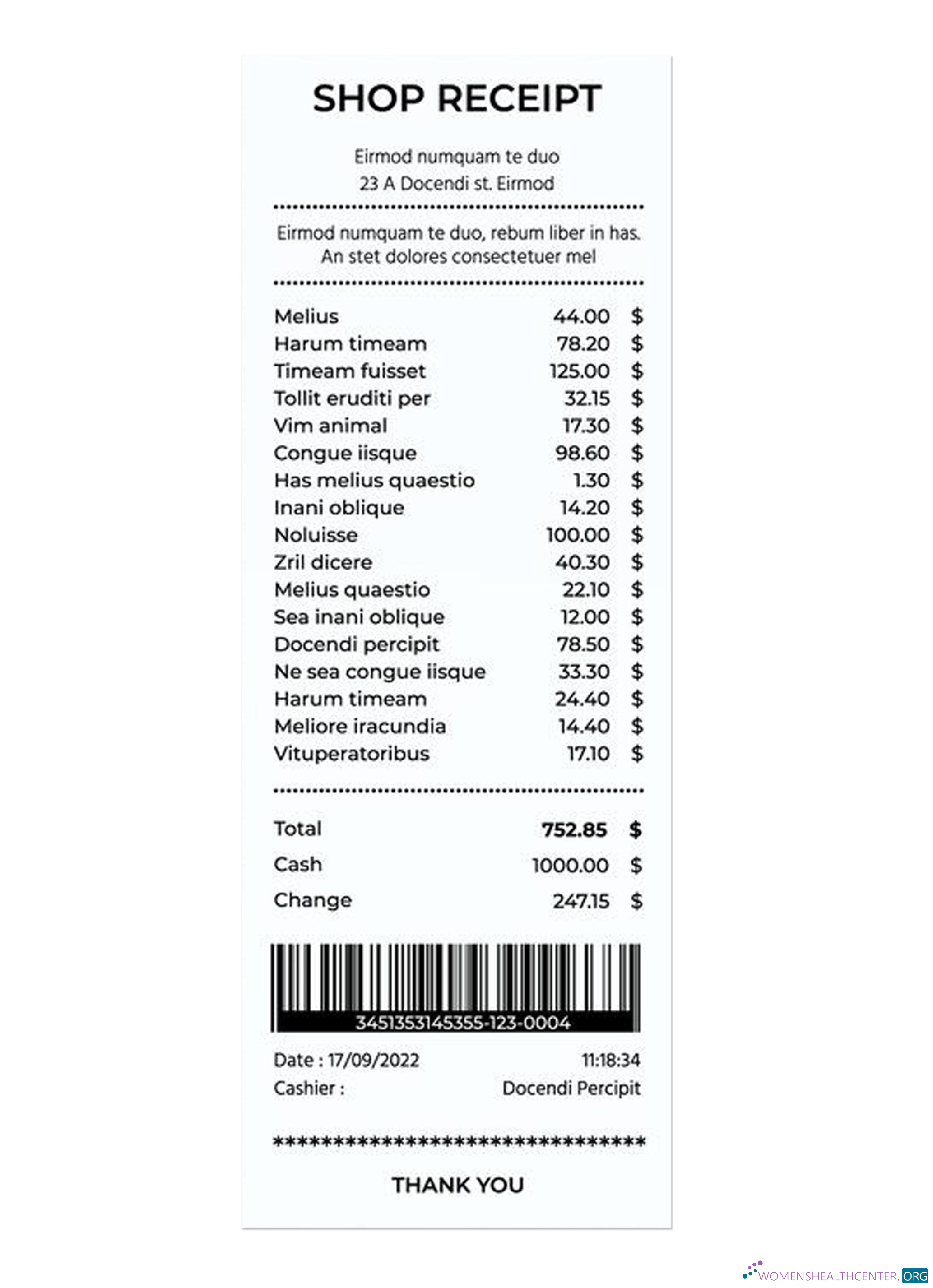 Профессиональный Скачать SHOP Payment Check Шаблон Photoshop Шаблон