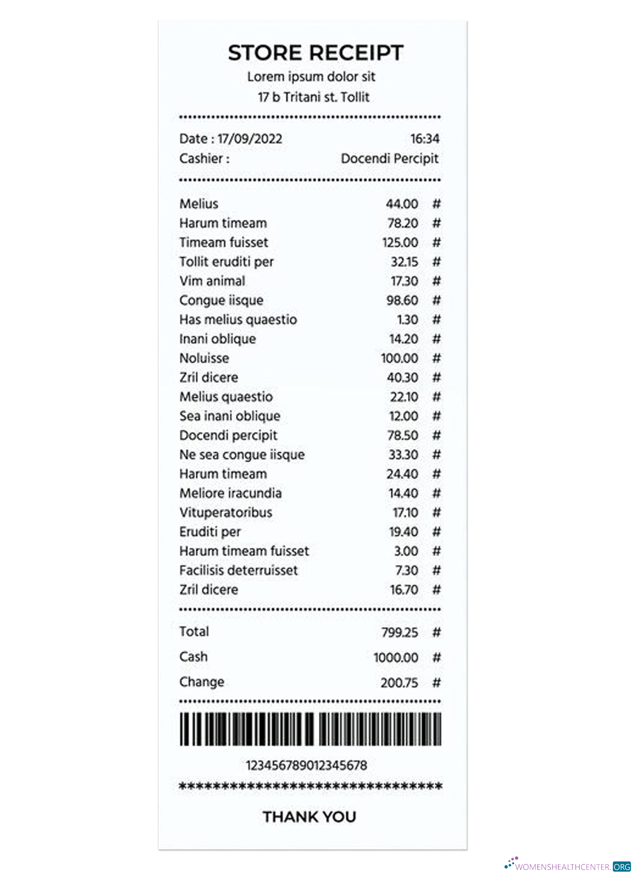 Профессиональный Скачать STORE Receipt Шаблон Photoshop Шаблон