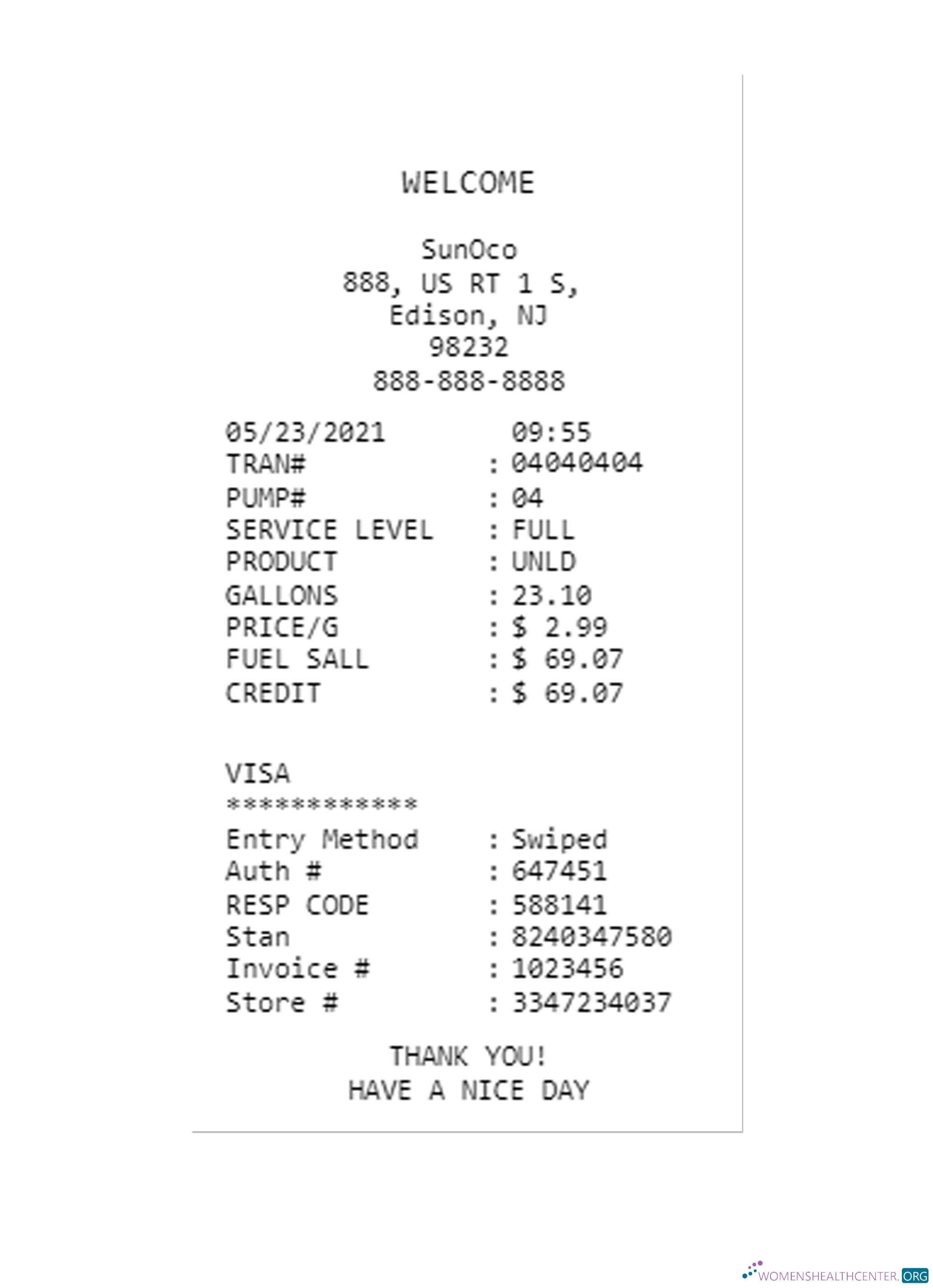 Премиум Скачать SUN0CO Receipt Photoshop Шаблон