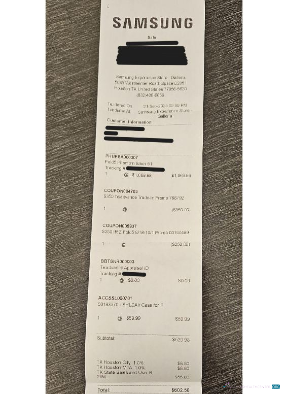 Реалистичный Скачать Samsung Electronics Payment Check Photoshop Шаблон