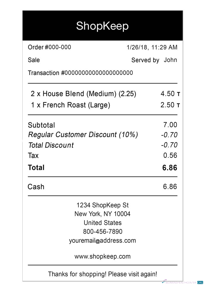 Профессиональный Скачать Shopkeep Payment Receipt Photoshop Шаблон