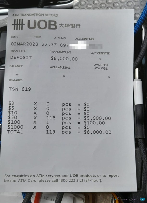 Премиум Скачать Сингапур UOB Банк Payment Slip Photoshop Шаблон
