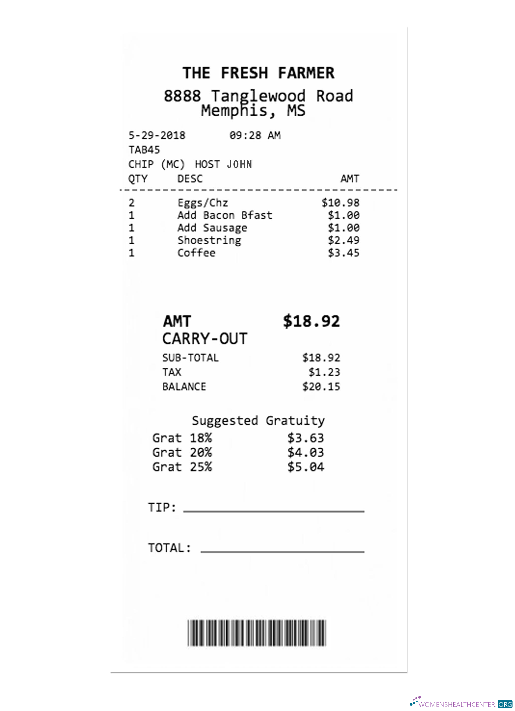 Премиум Скачать FRESH FARMER Payment Receipt Photoshop Шаблон