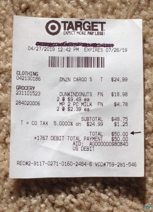 Премиум Скачать Target Корпорация Payment Check Photoshop Шаблон
