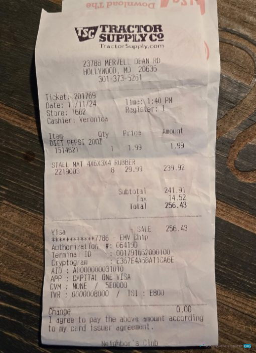 Редактируемый Скачать Tractor Снабжение Co Payment Receipt Photoshop Шаблон