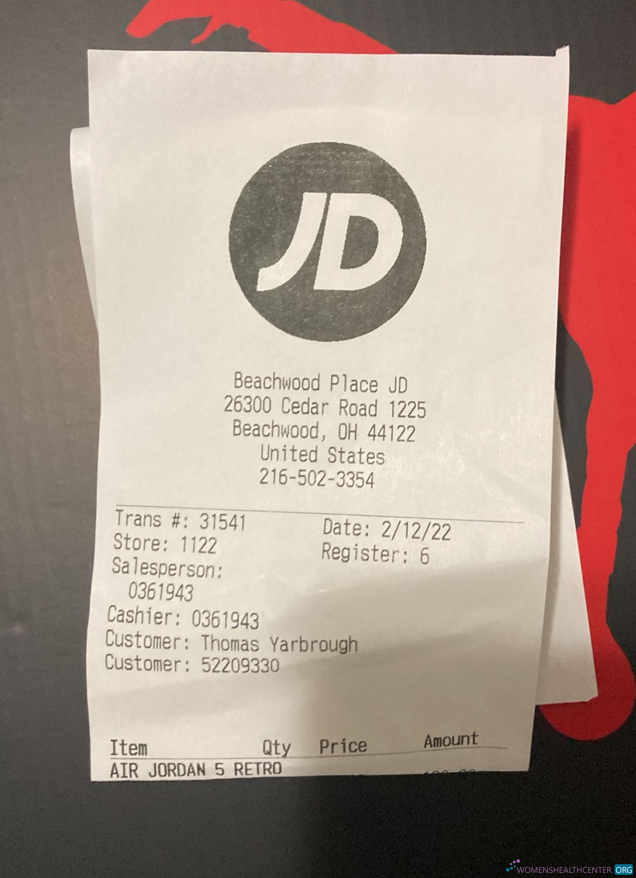 Реалистичный Скачать USA JD Payment Receipt Photoshop Шаблон