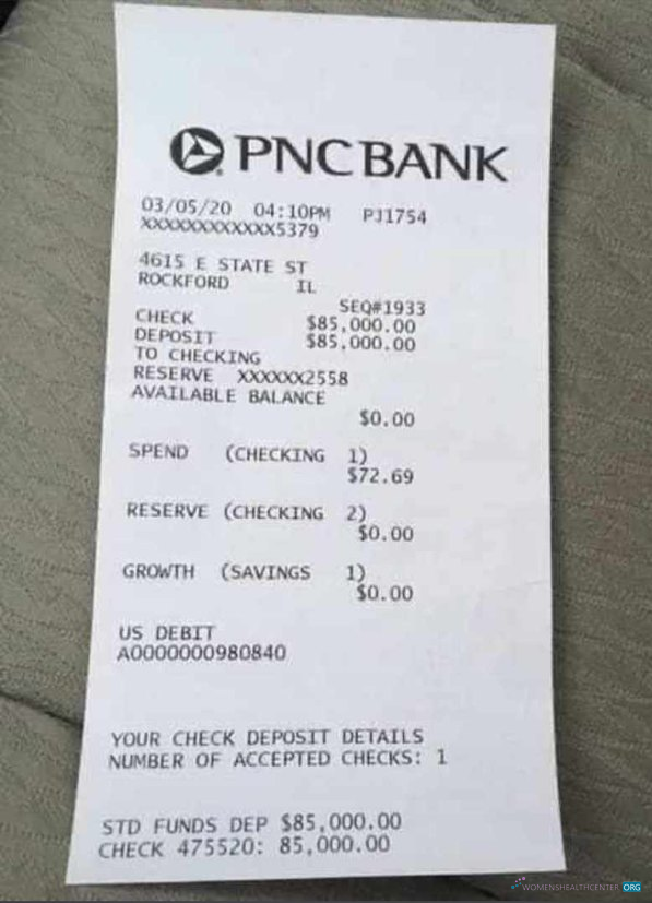 Реалистичный Скачать USA PNC Банк Payment Receipt Photoshop Шаблон