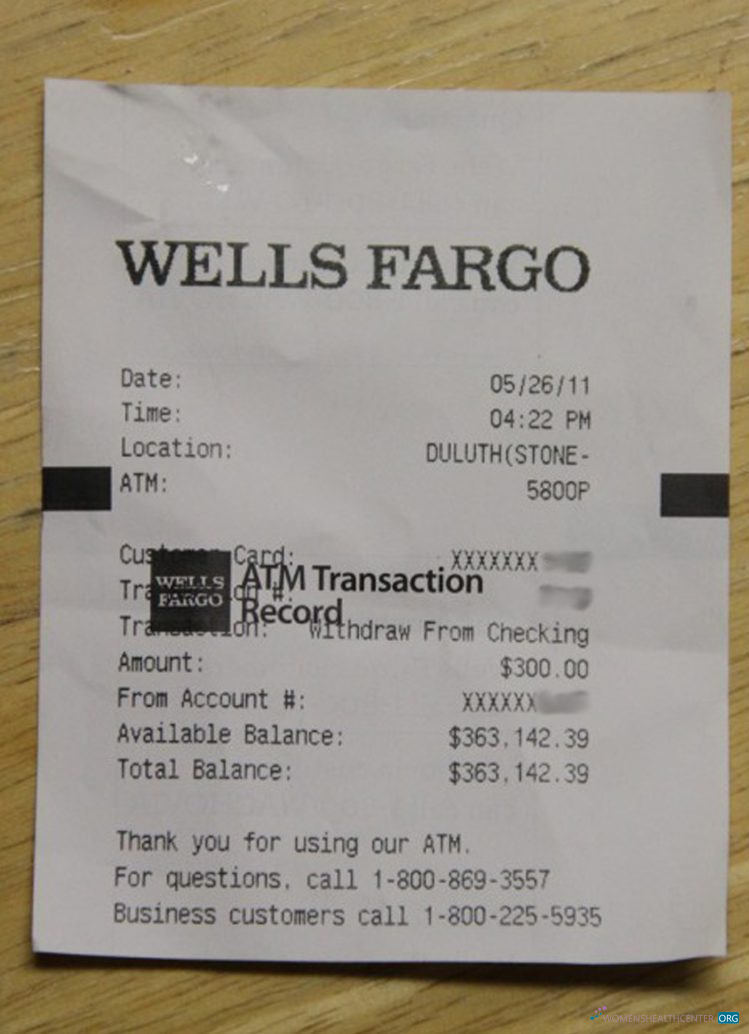 Качественный Скачать USA Wells Fargo Компания Payment Receipt Photoshop Шаблон