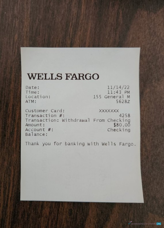 Реалистичный Скачать USA Wells Fargo Receipt Photoshop Шаблон