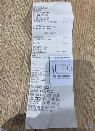 Редактируемый Скачать Великобритания Telefonica ООО Payment Receipt Photoshop Шаблон