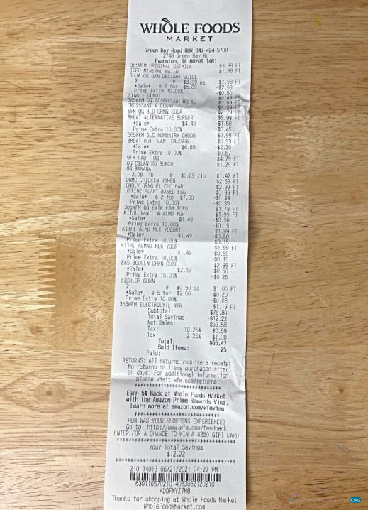 Премиум Скачать Whole Foods Market Payment Receipt Photoshop Шаблон