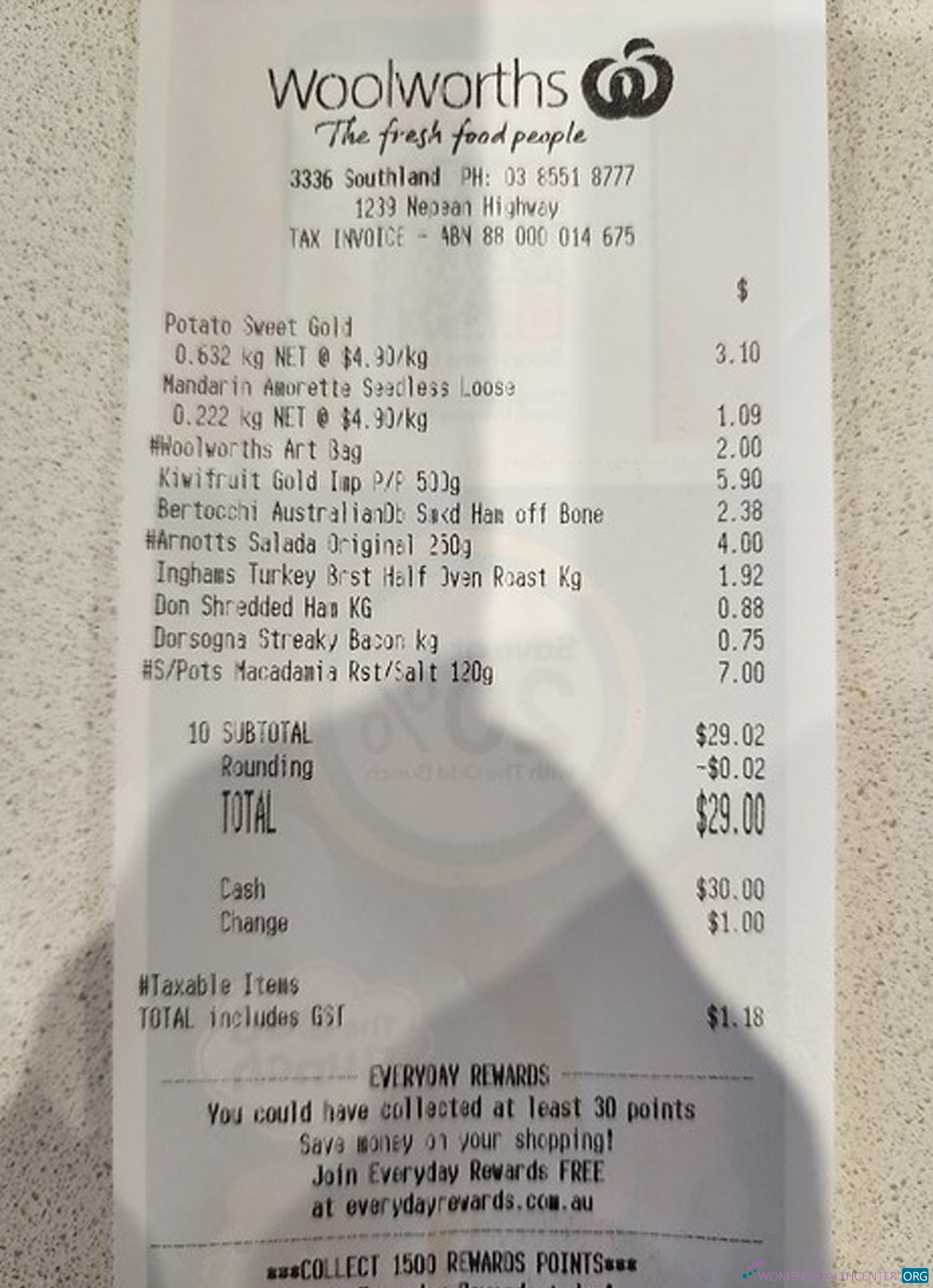 Профессиональный Скачать Woolworths Market Payment Check Photoshop Шаблон