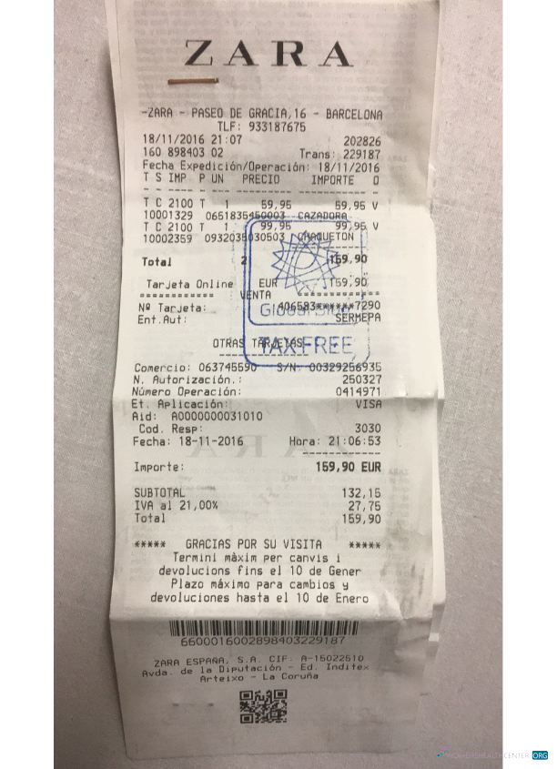 Реалистичный Скачать Zara Store Payment Receipt Photoshop Шаблон