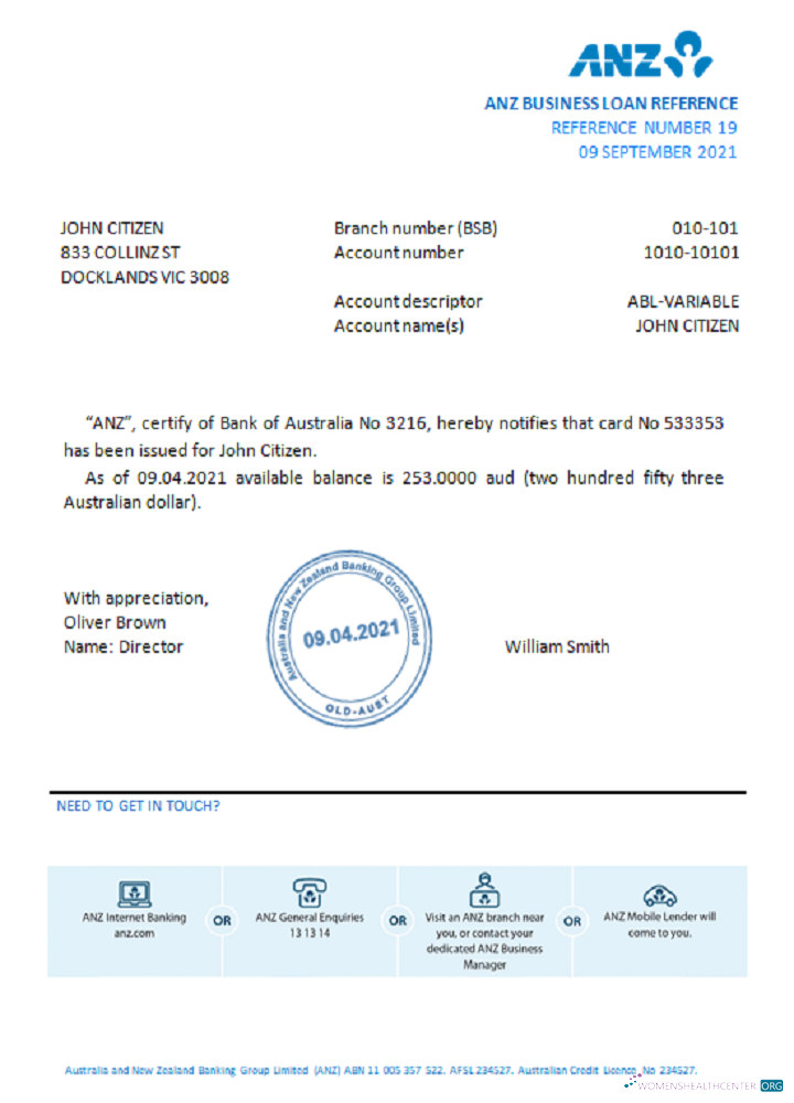 Премиум Скачать Австралия ANZ Банк Reference Photoshop Шаблон