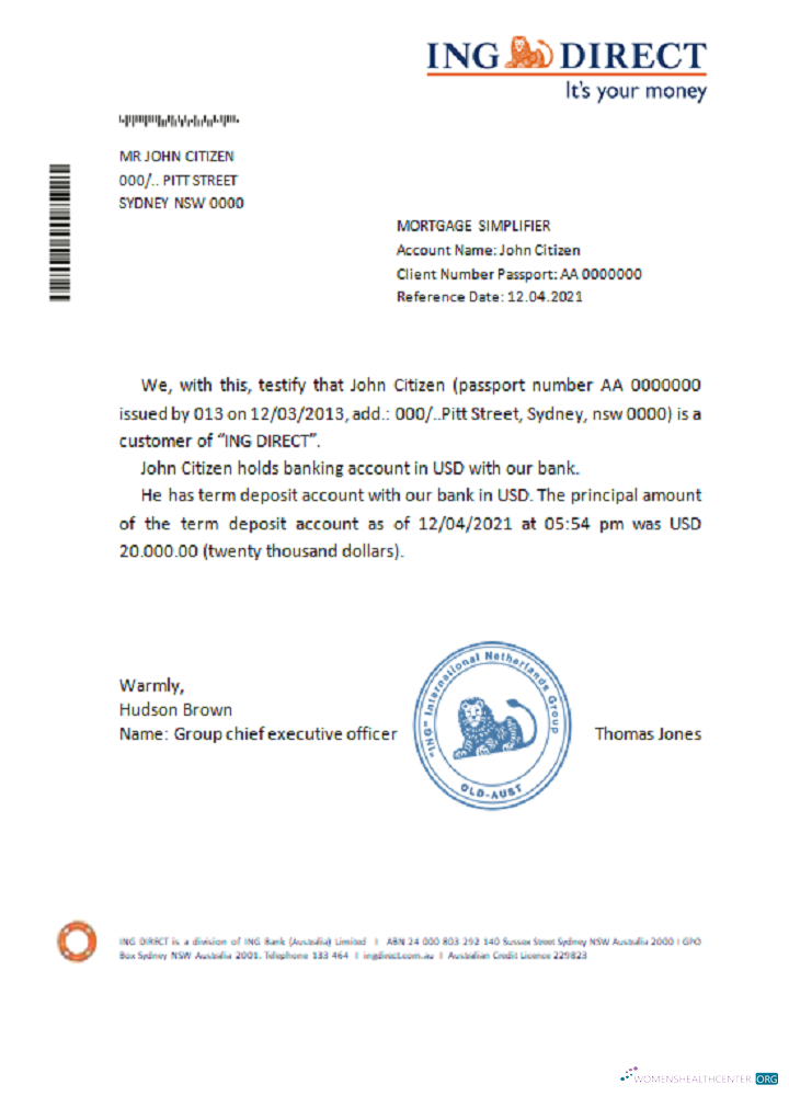 Премиум Скачать Австралия ING Direct Reference Photoshop Шаблон
