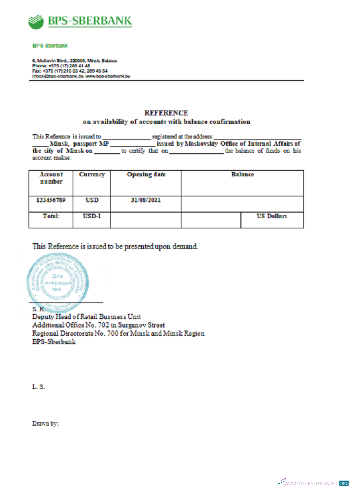 Премиум Скачать Беларусь BPS SBERBANK Reference Photoshop Шаблон